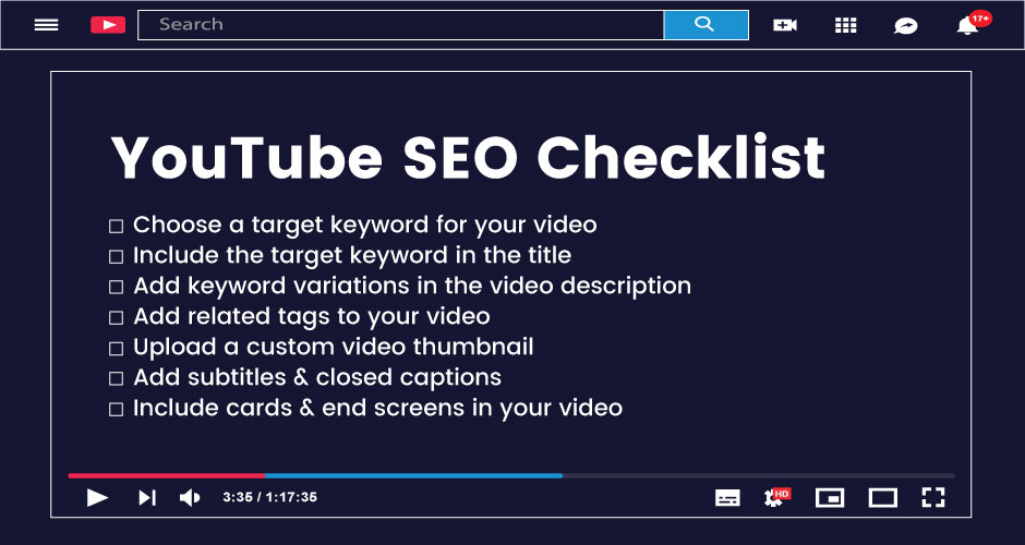 youtube seo checklist